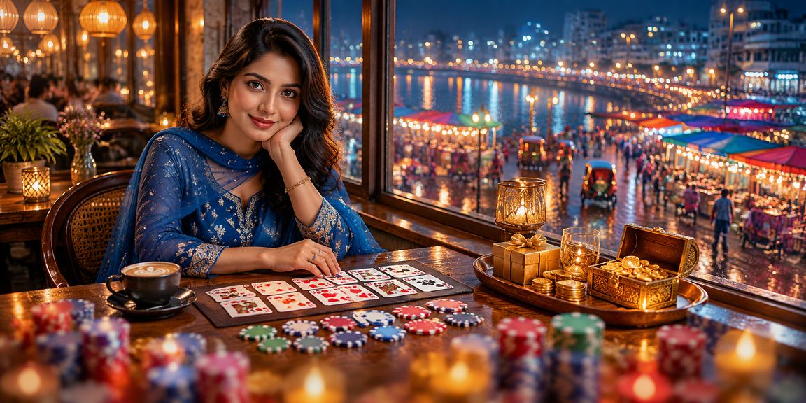 খুলনায় সালোয়ার কামিজ পরা মডেলের সাথে রামি জ্যাকপট গেম